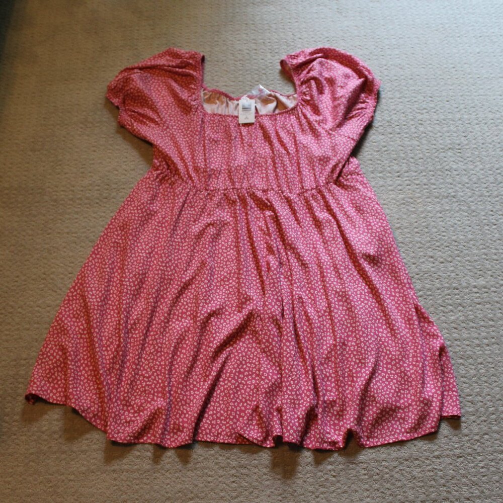 NWT Torrid Mini Button Front Skater Dress size 3X-Leopard Chateau Rose - Picture 2 of 10